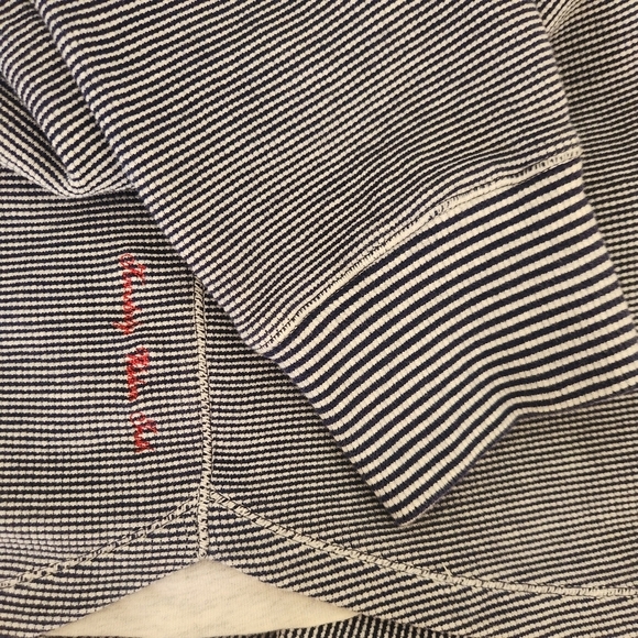 Robert Graham Pinstripe Cotton Quarter Zip Size Large - Picture 4 of 5